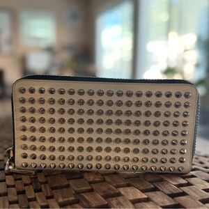 Christian Louboutin Beige Studded Wallet
